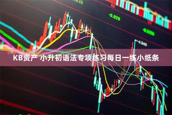 KB资产 小升初语法专项练习每日一练小纸条
