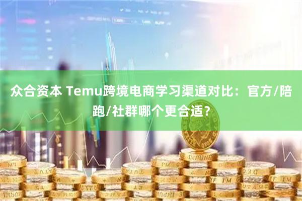 众合资本 Temu跨境电商学习渠道对比：官方/陪跑/社群哪个更合适？